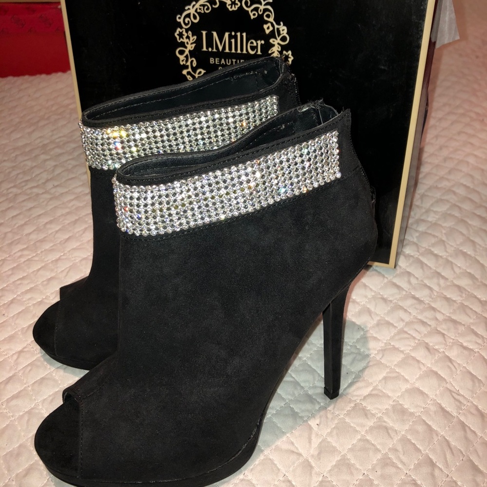 Rhinestone ankle boot